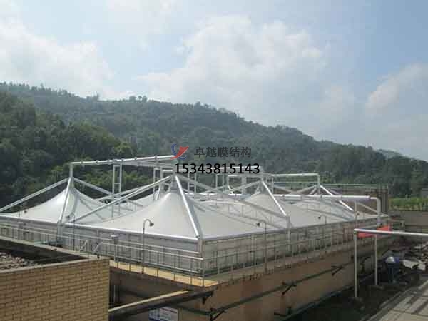 深圳污水池處理池膜結構封閉【案例圖片】反吊膜加蓋設計公司