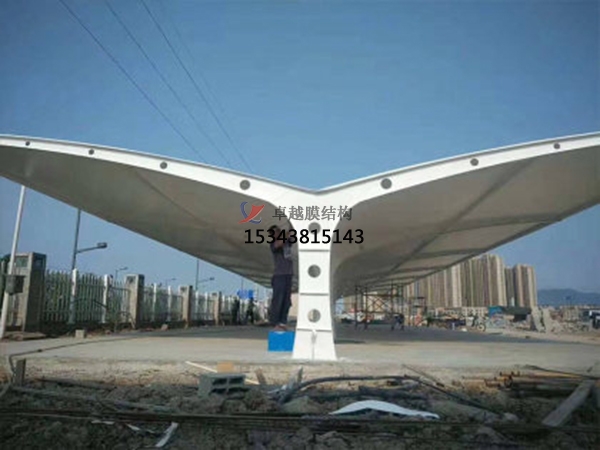 西吉膜結(jié)構【充電站防雨篷】停車棚設計安裝
