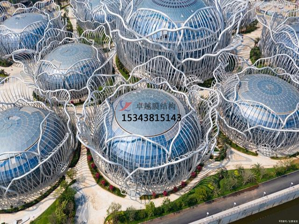 ETFE膜結(jié)構(gòu)項(xiàng)目【海南?？诤；◢u會(huì)議中心】正在施工中